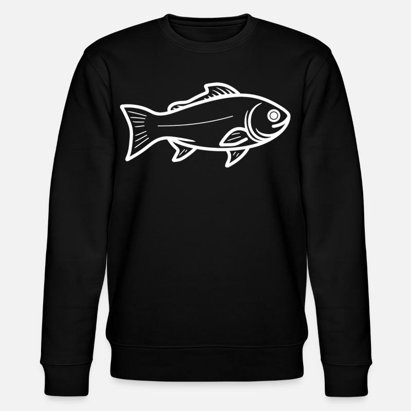 Dessin de poisson - Sweat bio CHANGER Stanley/Stella Unisexe - noir