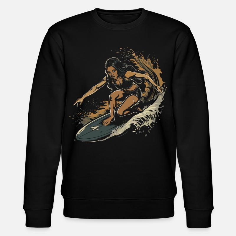 Graphique du surfeur - Sweat bio CHANGER Stanley/Stella Unisexe - noir