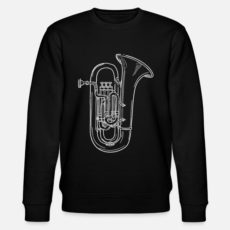 Tuba Skizze - Stanley/Stella Unisex Bio-Sweatshirt CHANGER - Schwarz