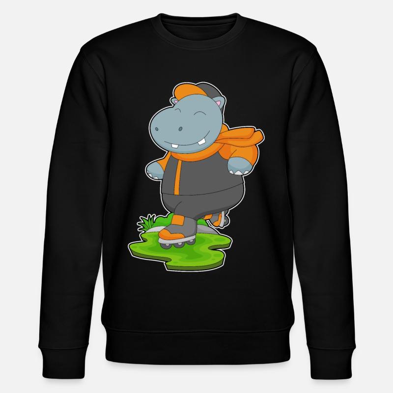 Nilpferd Inline skating Inline skates - Stanley/Stella Unisex Bio-Sweatshirt CHANGER - Schwarz