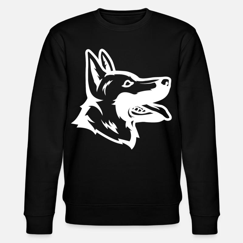 Schäferhund Zeichnung - Stanley/Stella Unisex Bio-Sweatshirt CHANGER  - Schwarz