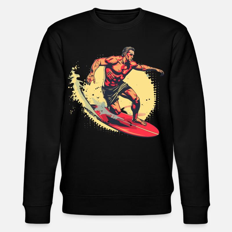 Surfer Graphics - Stanley/Stella CHANGER Unisex Organic Sweatshirt - black