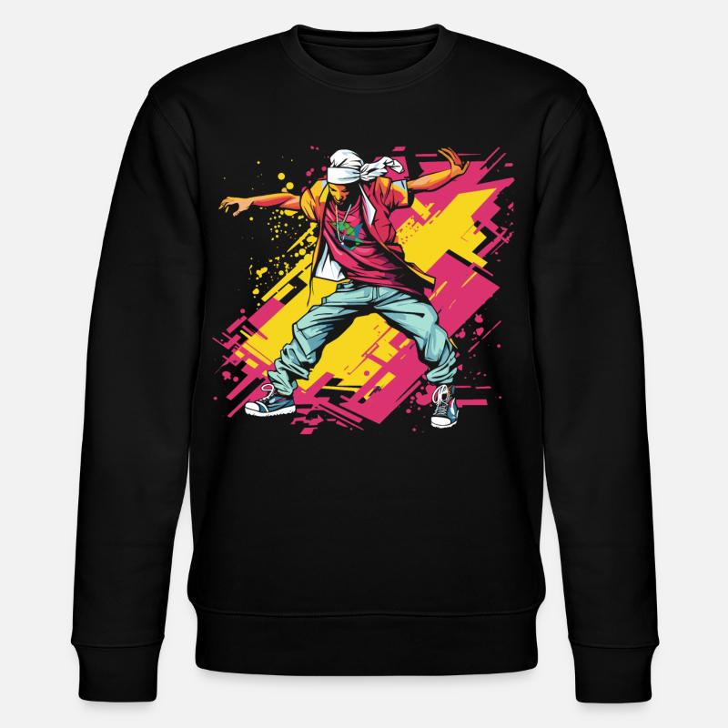Breakdancer Graffiti - Stanley/Stella Unisex Bio-Sweatshirt CHANGER  - Schwarz
