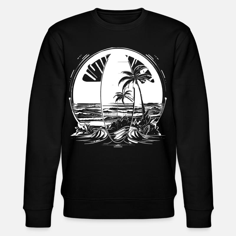 Illustration de surf - Sweat bio CHANGER Stanley/Stella Unisexe - noir