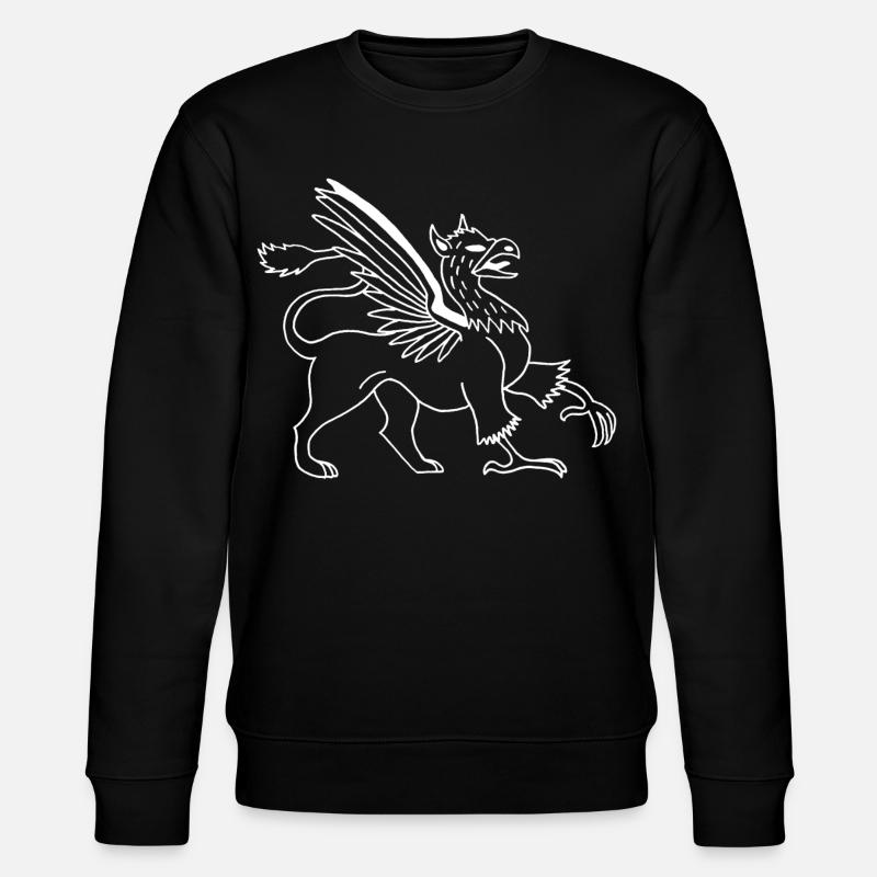 Animal fabuleux le griffon blanc - Sweat bio CHANGER Stanley/Stella Unisexe - noir