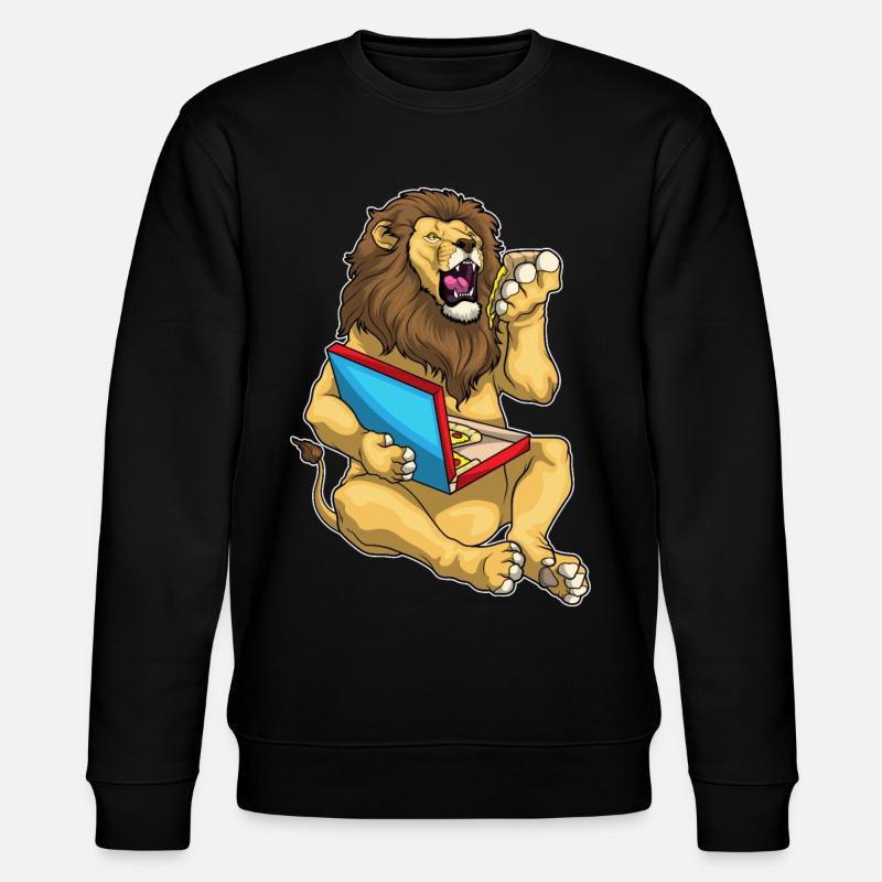 Löwe Pizza - Stanley/Stella Unisex Bio-Sweatshirt CHANGER  - Schwarz
