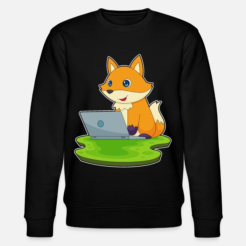 Fuchs Laptop - Stanley/Stella Unisex Bio-Sweatshirt CHANGER  - Schwarz