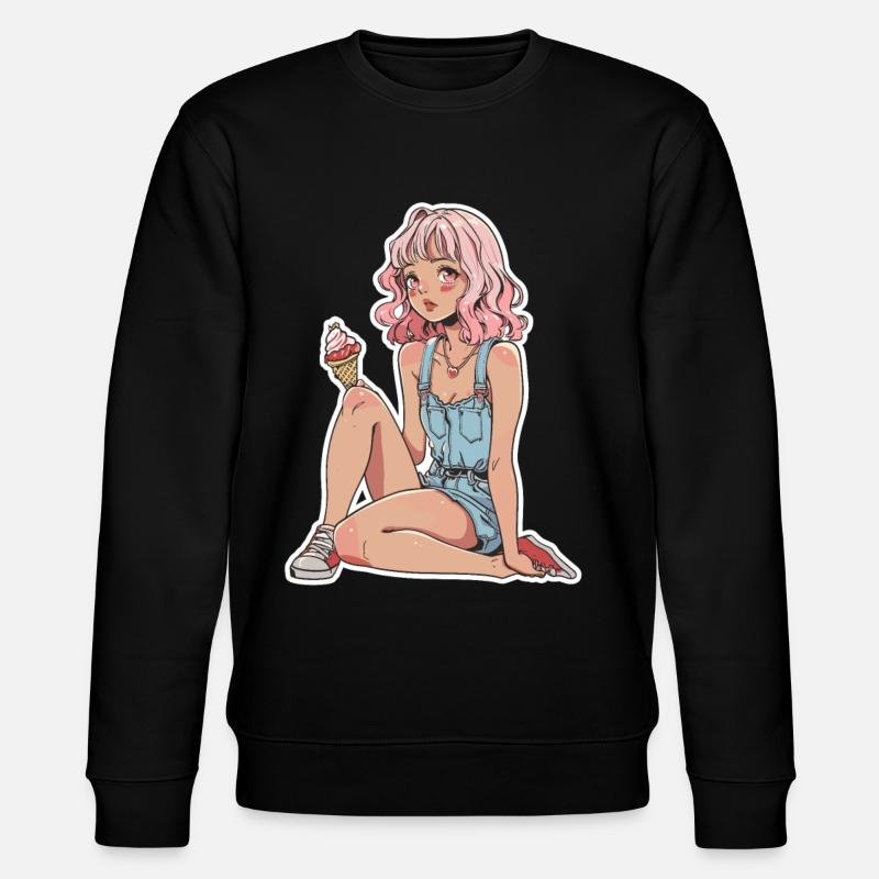 Fille de crème glacée - Sweat bio CHANGER Stanley/Stella Unisexe - noir