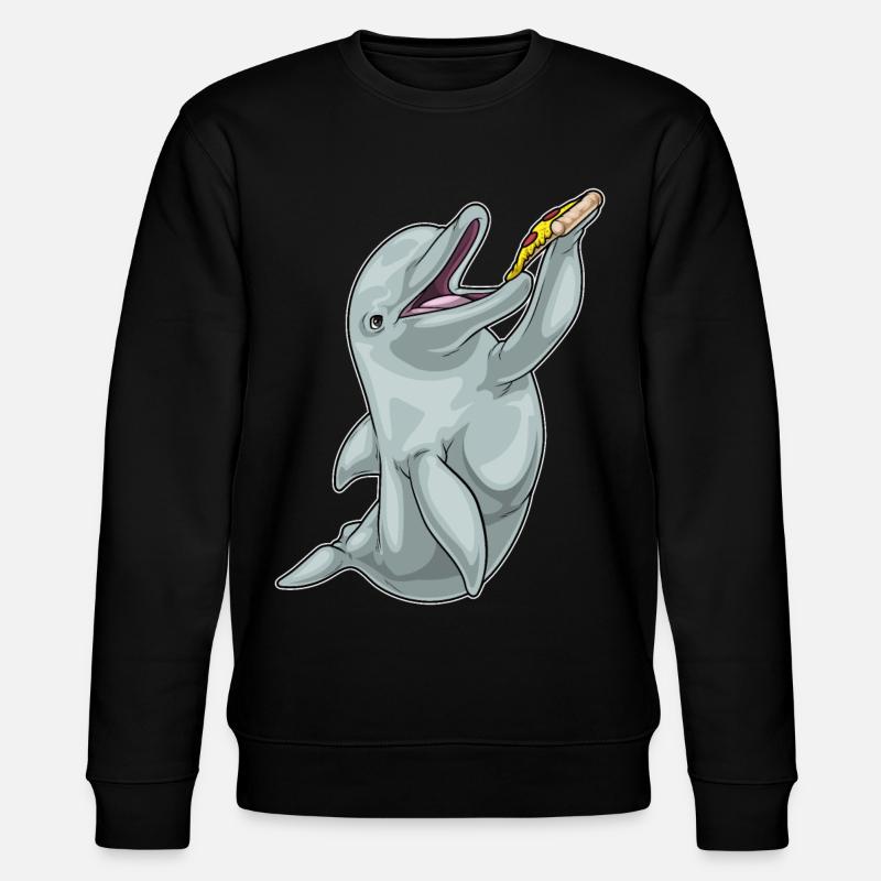 Delfin Pizza - Stanley/Stella Unisex Bio-Sweatshirt CHANGER - Schwarz