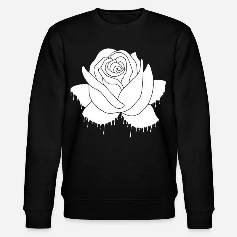 Graffiti d'une rose blanche - Sweat bio CHANGER Stanley/Stella Unisexe - noir