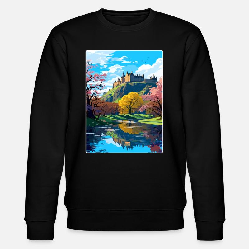 Édimbourg Ecosse Affiche de voyage Souvenir Paint WP - Sweat bio CHANGER Stanley/Stella Unisexe - noir