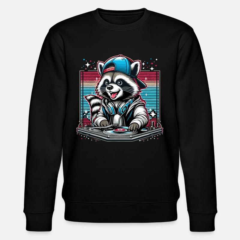 Wachbär DJ DJane Geschenk - Stanley/Stella Unisex Bio-Sweatshirt CHANGER - Schwarz