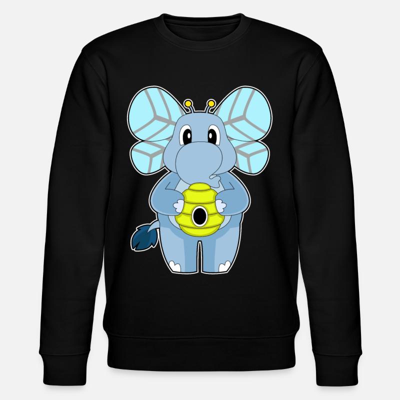 Elefant Bienennest - Stanley/Stella Unisex Bio-Sweatshirt CHANGER - Schwarz