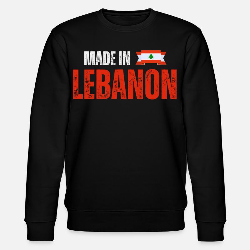 Hergestellt im Libanon, libanesischer Stolz - Stanley/Stella Unisex Bio-Sweatshirt CHANGER  - Schwarz