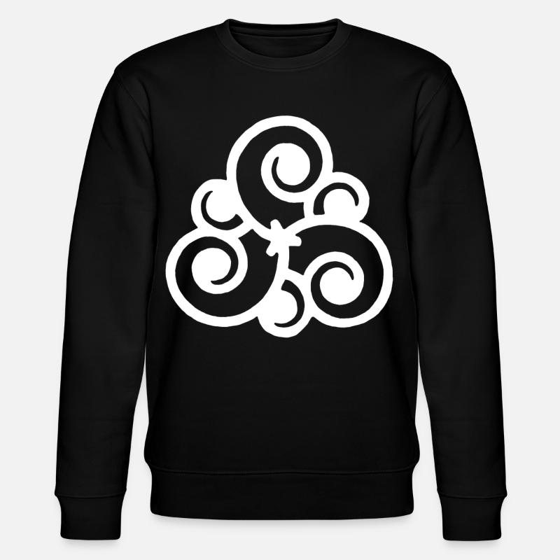 Fleur blanche et nature - Sweat bio CHANGER Stanley/Stella Unisexe - noir