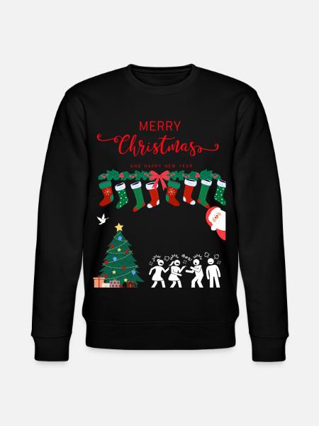 Merry Christmas - Stanley/Stella CHANGER Unisex Organic Sweatshirt - black