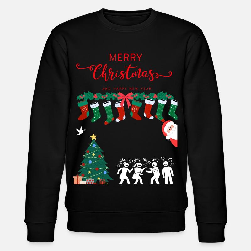 Glædelig jul - Stanley/Stella økologisk unisex-sweatshirt CHANGER - sort