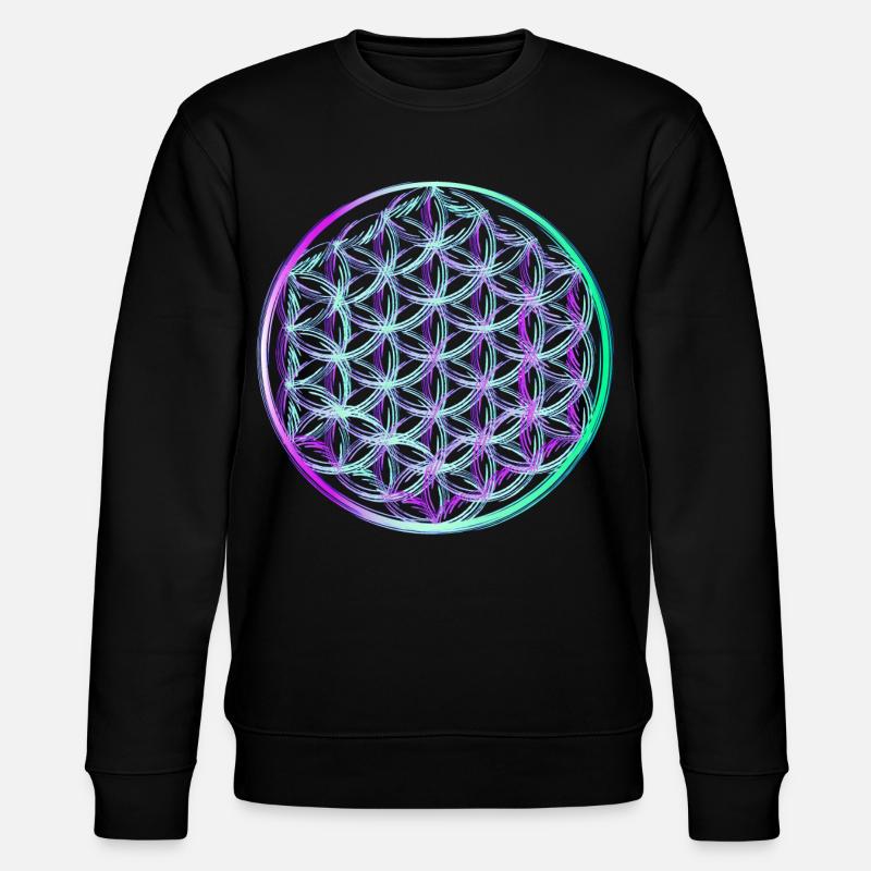 Lebensblume - Stanley/Stella Unisex Bio-Sweatshirt CHANGER  - Schwarz