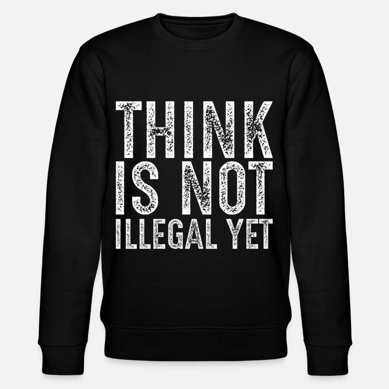 Denken ist noch nicht illegal - Stanley/Stella Unisex Bio-Sweatshirt CHANGER  - Schwarz