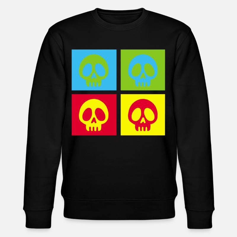 Crâne manga pop art - Sweat bio CHANGER Stanley/Stella Unisexe - noir