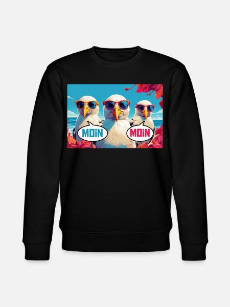 Moin Moin Möwen - Stanley/Stella Unisex Bio-Sweatshirt CHANGER - Schwarz