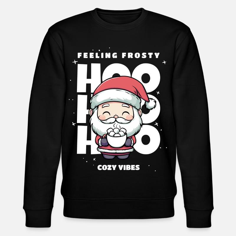 Weihnachten Pullover - Weihnachtsmann, Geschenk - Stanley/Stella Unisex Bio-Sweatshirt CHANGER  - Schwarz