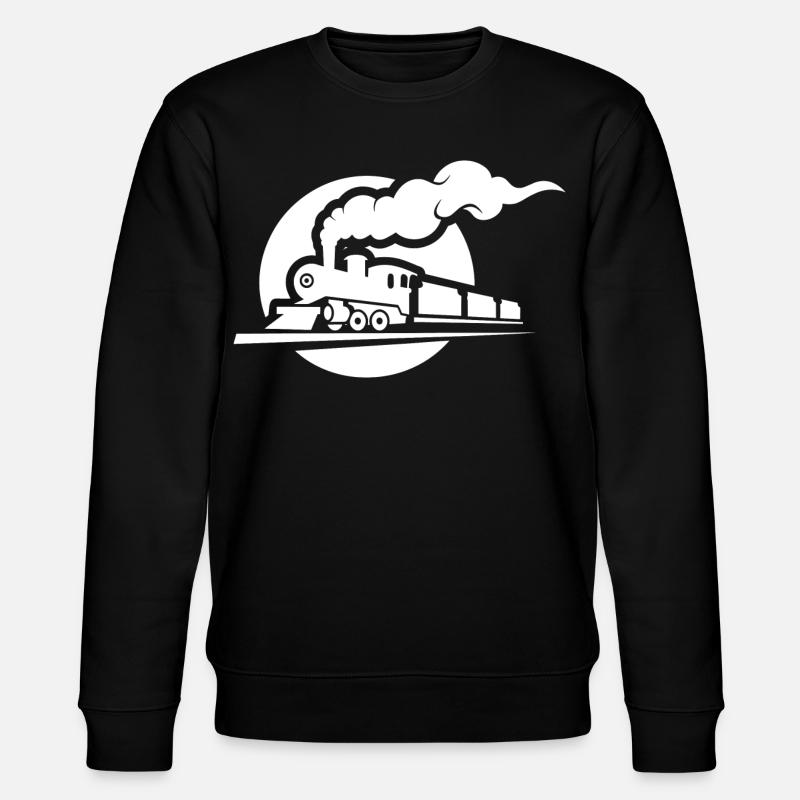 Eisenbahn Skizze - Stanley/Stella Unisex Bio-Sweatshirt CHANGER  - Schwarz