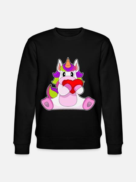 Unicorn Heart - Stanley/Stella CHANGER Unisex Organic Sweatshirt - black