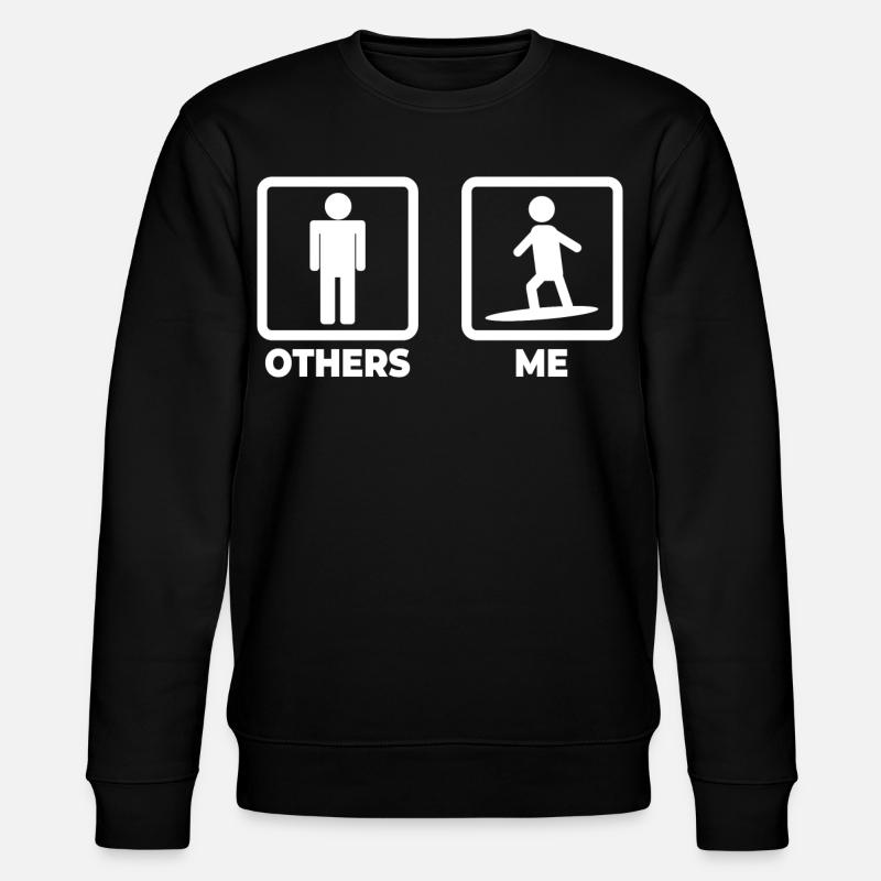 Surfer Strichmännchen - Stanley/Stella Unisex Bio-Sweatshirt CHANGER - Schwarz
