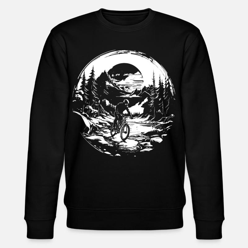 Mountainbiker Grafik - Stanley/Stella Unisex Bio-Sweatshirt CHANGER - Schwarz