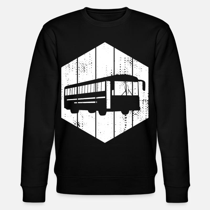 Bus Zeichnung - Stanley/Stella Unisex Bio-Sweatshirt CHANGER  - Schwarz