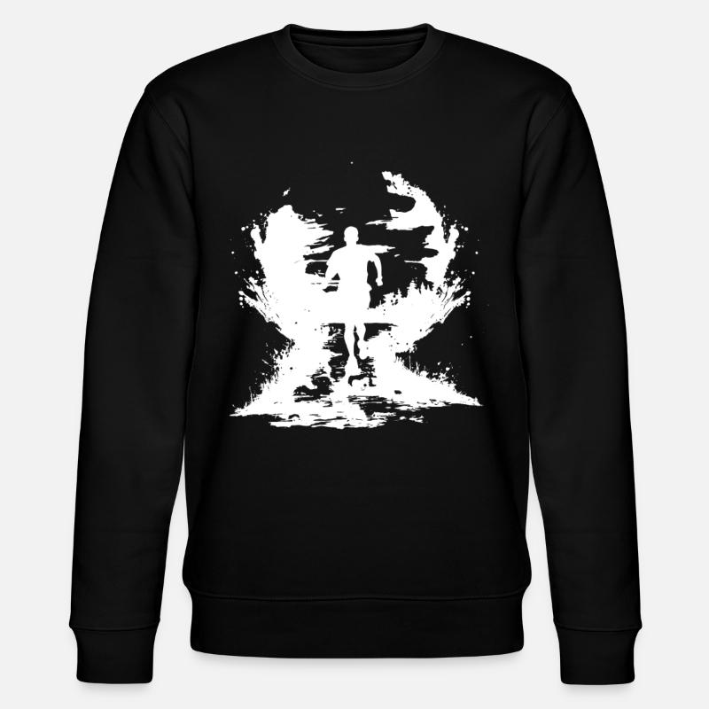 Marathon Junge Zeichnung - Stanley/Stella Unisex Bio-Sweatshirt CHANGER - Schwarz