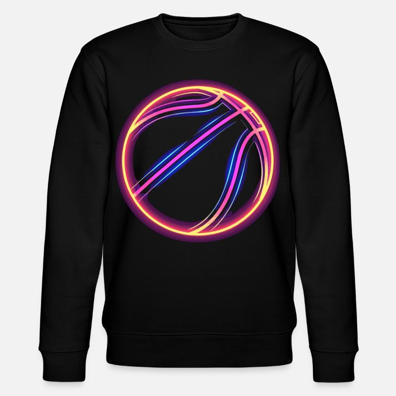 Basketball Retrowave - Stanley/Stella Unisex Bio-Sweatshirt CHANGER  - Schwarz