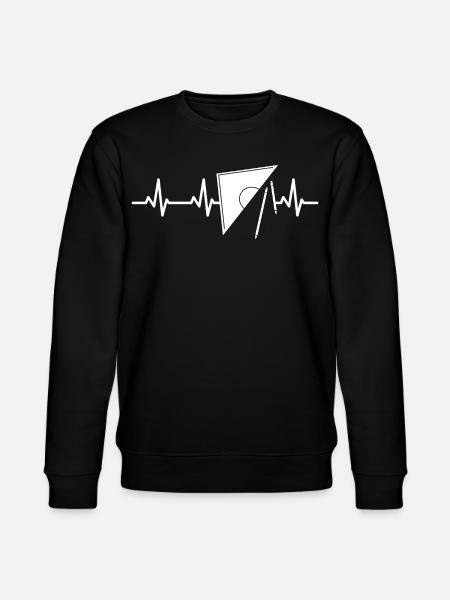 Geotriangle Heart Line - Stanley/Stella CHANGER Unisex Organic Sweatshirt - black