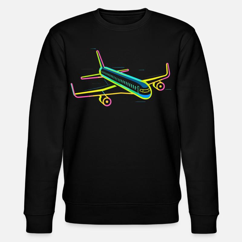 Graphique d’avion rétro - Sweat bio CHANGER Stanley/Stella Unisexe - noir