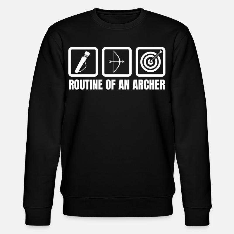Routine eines Bogenschützen - Stanley/Stella Unisex Bio-Sweatshirt CHANGER  - Schwarz
