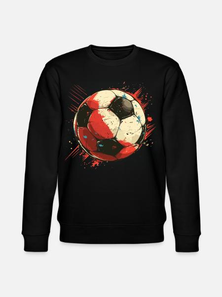 Fußball Grafik - Stanley/Stella Unisex Bio-Sweatshirt CHANGER - Schwarz