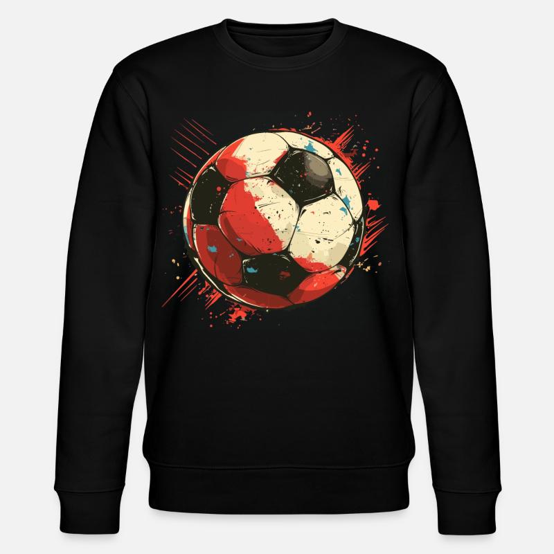 Fußball Grafik - Stanley/Stella Unisex Bio-Sweatshirt CHANGER  - Schwarz