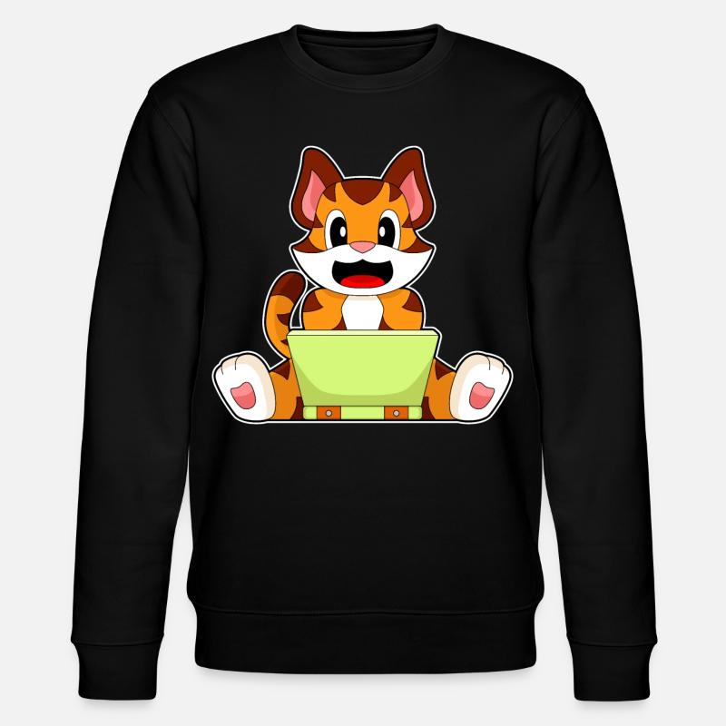 Tiger Laptop - Stanley/Stella Unisex Bio-Sweatshirt CHANGER - Schwarz