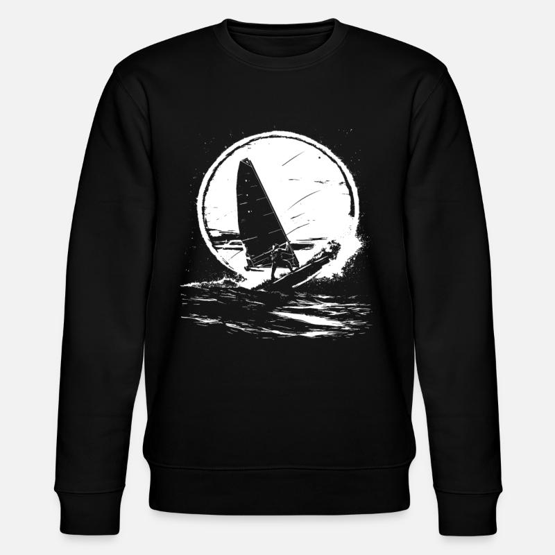Windsurfing Liebhaber - Stanley/Stella Unisex Bio-Sweatshirt CHANGER - Schwarz