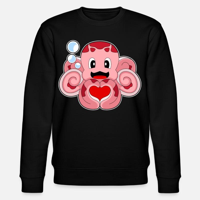 Octopus Heart - Stanley/Stella CHANGER Unisex Organic Sweatshirt - black