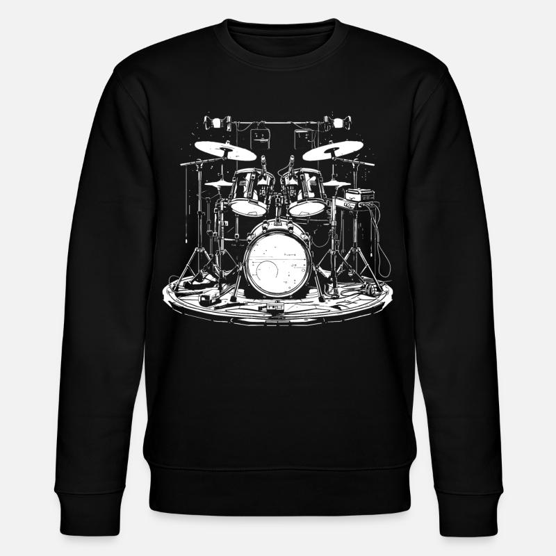 Schlagzeug - Stanley/Stella Unisex Bio-Sweatshirt CHANGER  - Schwarz
