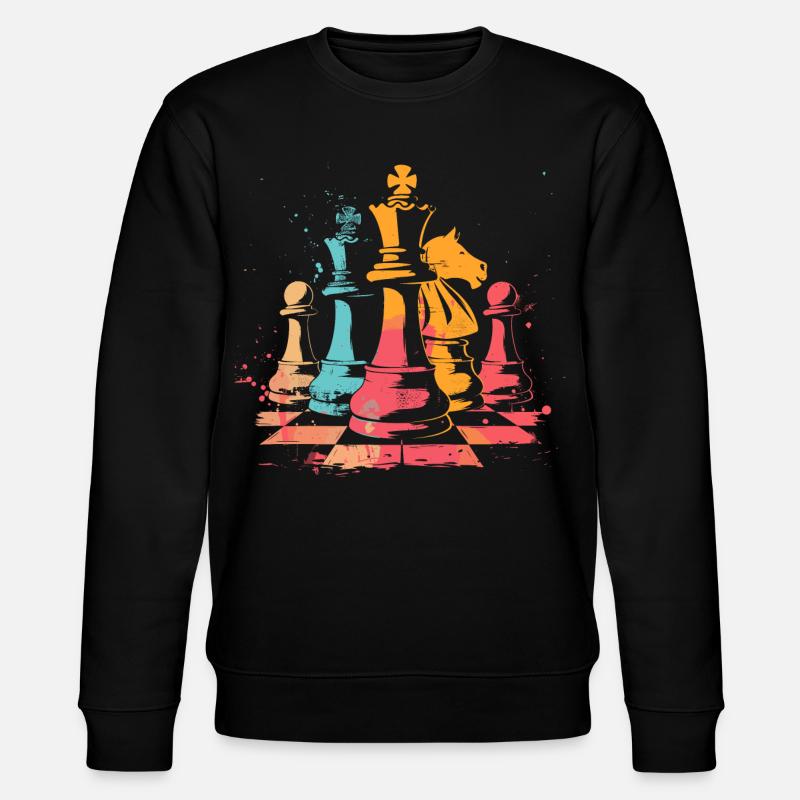 Schachfiguren Retrowave - Stanley/Stella Unisex Bio-Sweatshirt CHANGER  - Schwarz