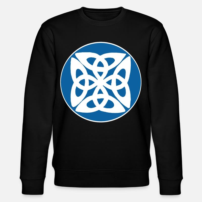 Blaues keltisches Symbol - Stanley/Stella Unisex Bio-Sweatshirt CHANGER  - Schwarz