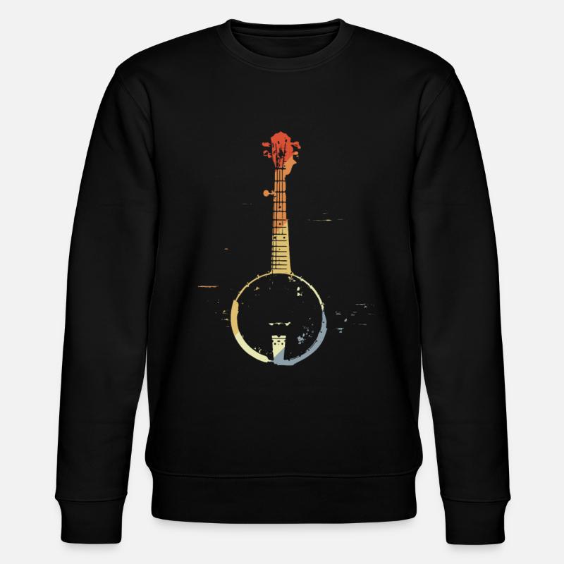 Retro Banjo Grafik - Stanley/Stella Unisex Bio-Sweatshirt CHANGER  - Schwarz