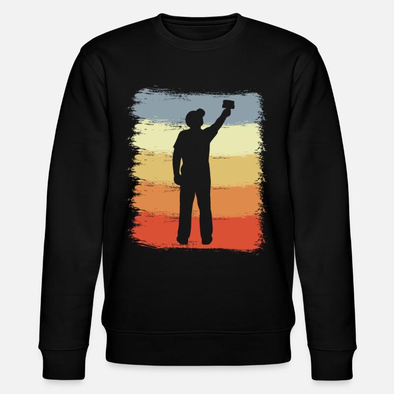 Maler Retro Look - Stanley/Stella Unisex Bio-Sweatshirt CHANGER  - Schwarz