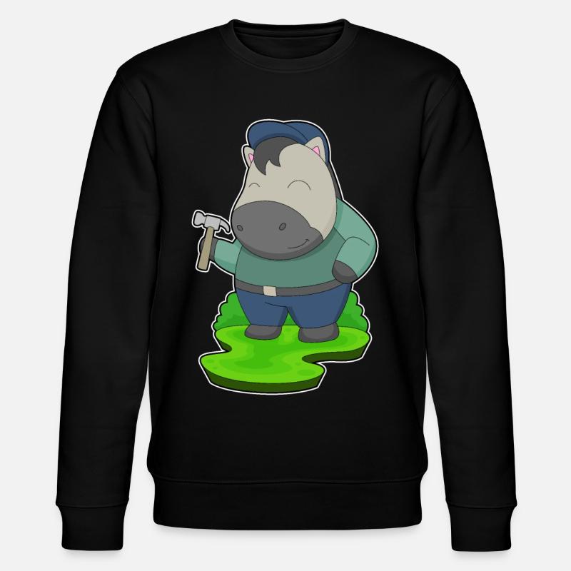 Cheval Artisan Marteau - Sweat bio CHANGER Stanley/Stella Unisexe - noir