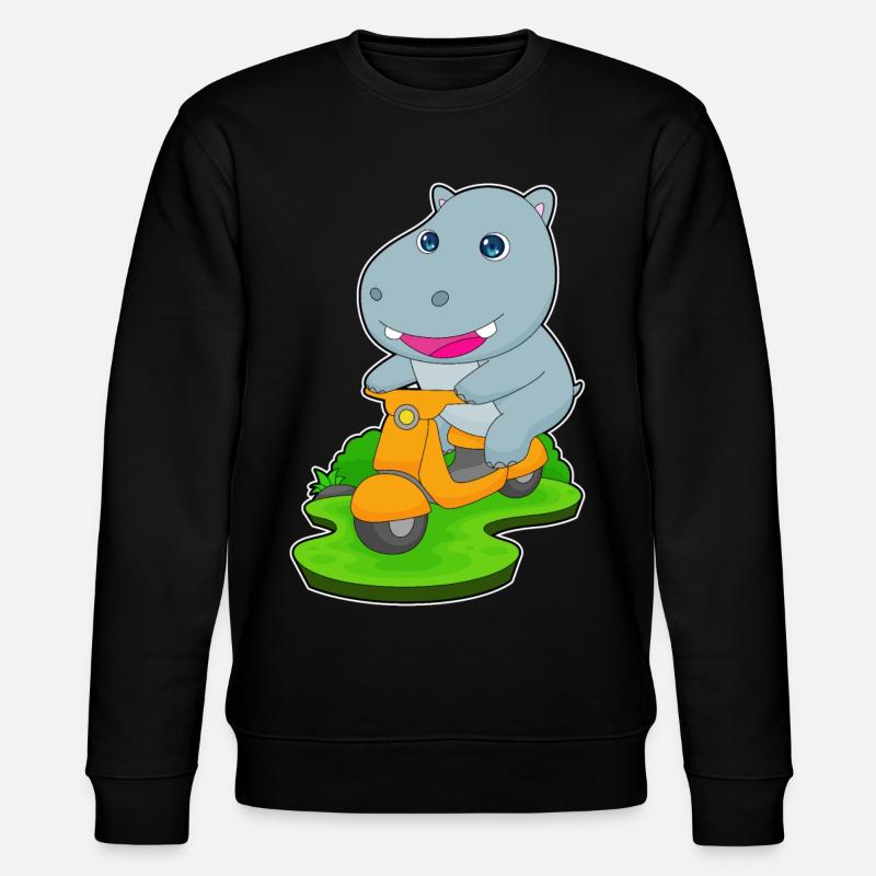 Nilpferd Motorroller - Stanley/Stella Unisex Bio-Sweatshirt CHANGER - Schwarz
