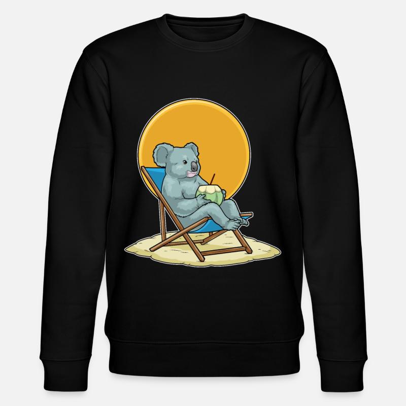 Koala Sommer Liege - Stanley/Stella Unisex Bio-Sweatshirt CHANGER - Schwarz