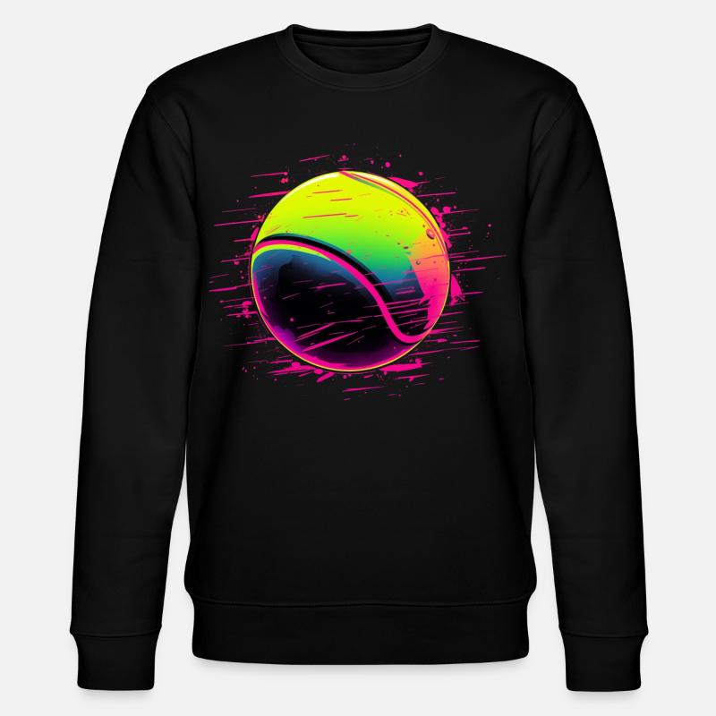 Balle de tennis style synthwave - Sweat bio CHANGER Stanley/Stella Unisexe - noir